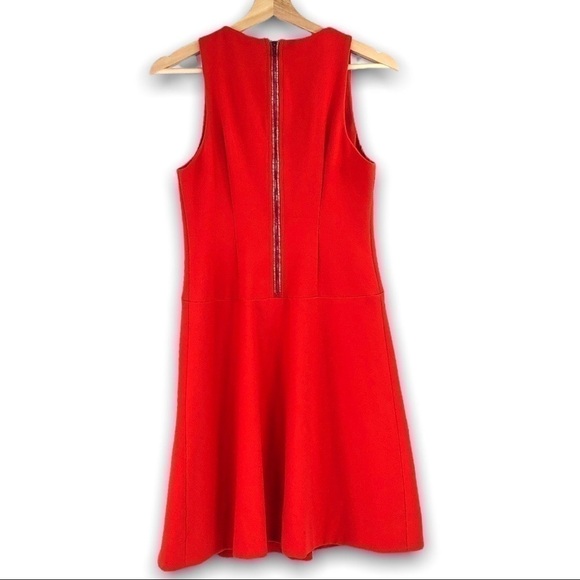 Anthro. Leifsdottir- Twist Front Red Dress - 4 - Picture 3 of 8